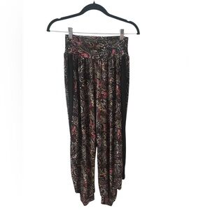 Malloni Floral Print Bohemian Pants EU Size 36 US Size Small Whimsygoth